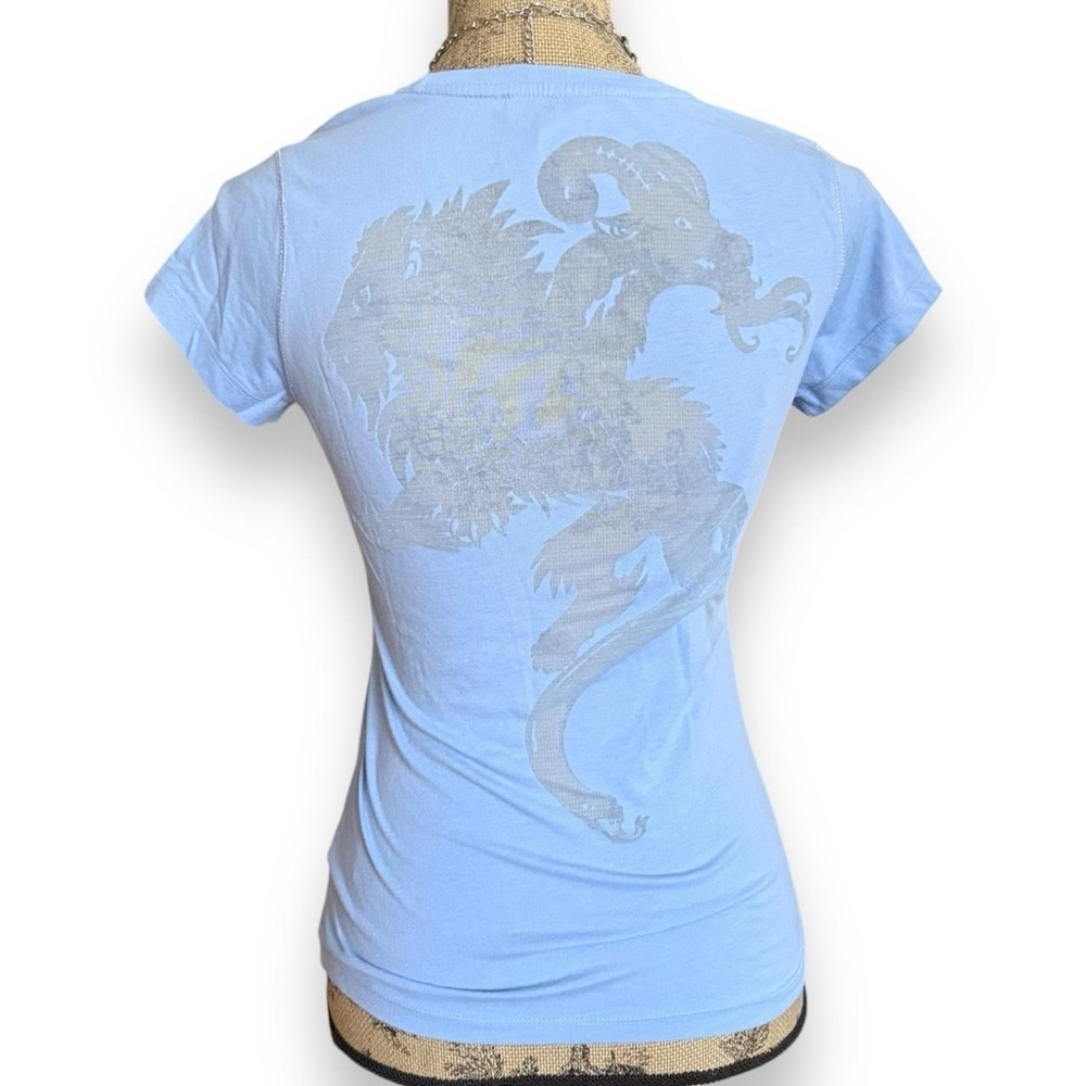 Y2K Parasuco Blue Graphic Tee Size M